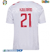 Maglie da calcio Danimarca Morten Hjulmand #21 Seconda Maglia Europei 2024 Manica Corta